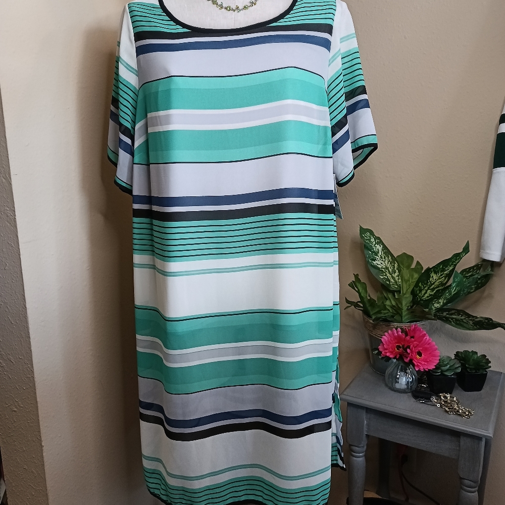 Alfani Woman stripe dress NWT 0X